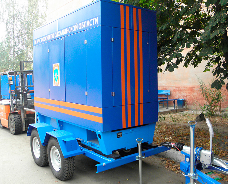 ДГУ для МЧС РОССИИ были установлено на шасси, сделанное на основе автомобильного полуприцепа